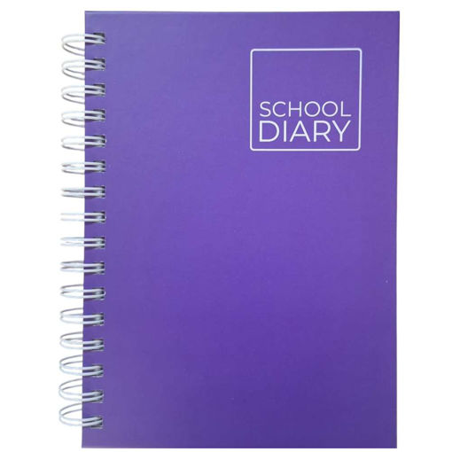 Picture of SCHOLASTIC DIARY HARD SPIRAL VIOLET